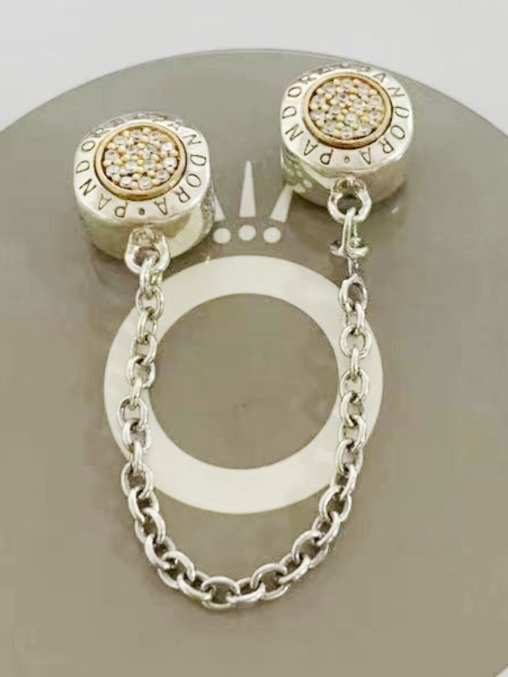Pandora Signature Safety Chain Charm